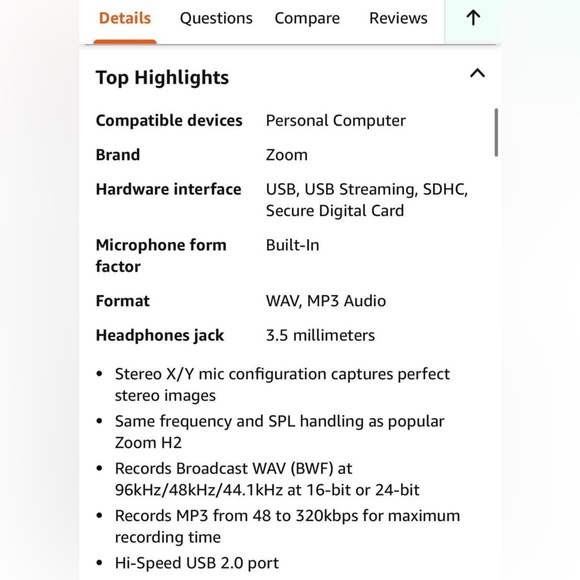ZOOM H1 Handy Recorder - Picture 4 of 6